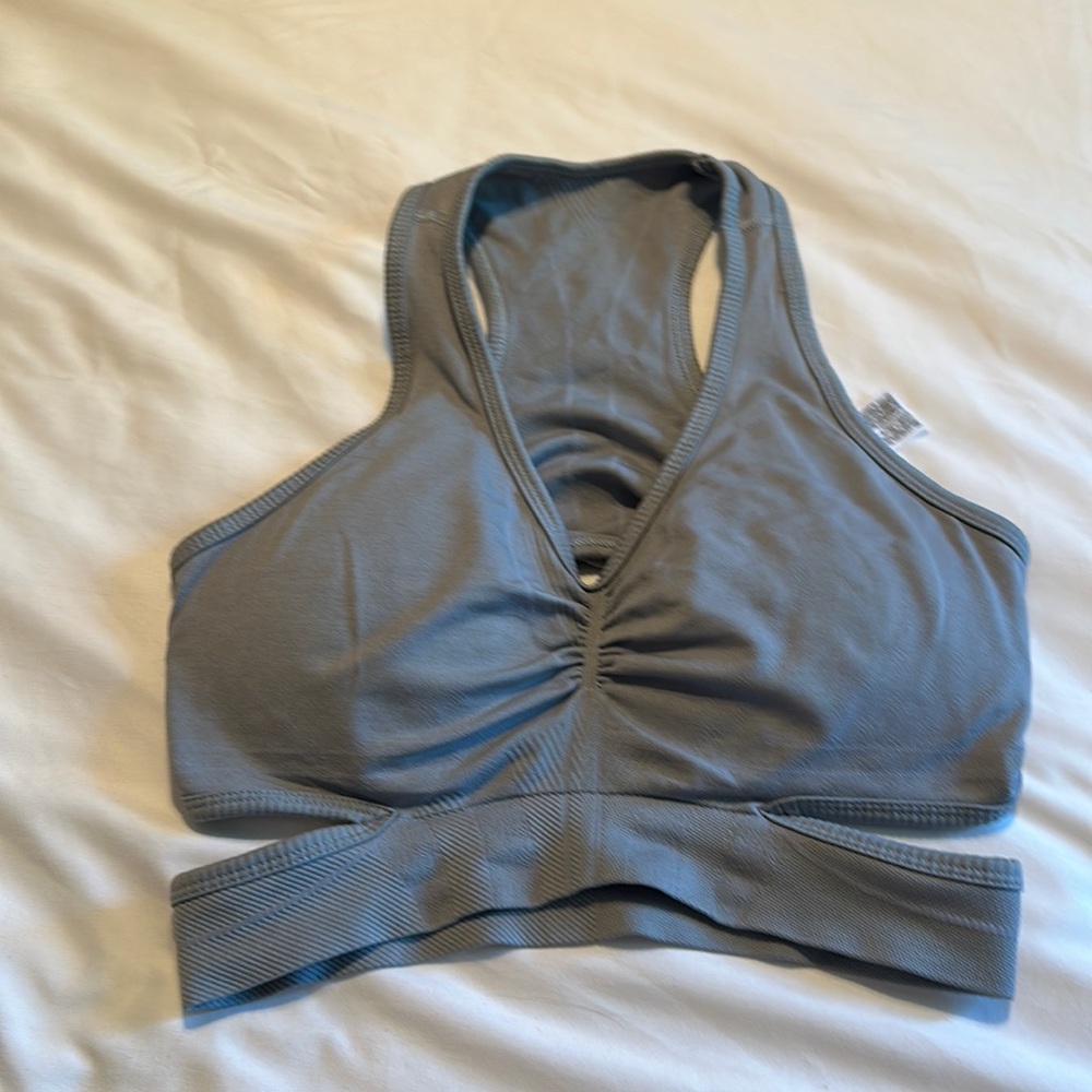 Alphalete Gray Racerback Sports Bra Top